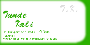 tunde kali business card